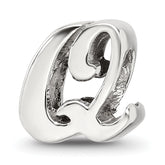 Sterling Silver Reflections Letter Q Script Bead